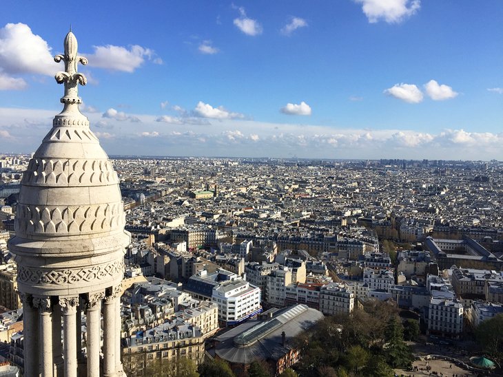 Captivating View of Sacre Coeur from Square Louise Michel