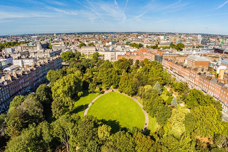 Aerial view of Merrion Square