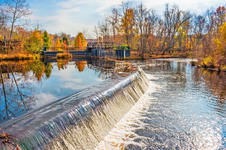 Waterfall in historic Smithville