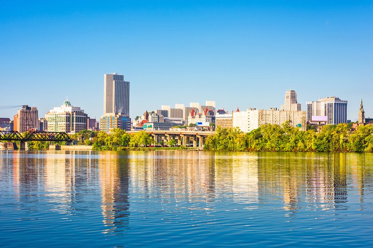 Albany skyline from the Hudson River