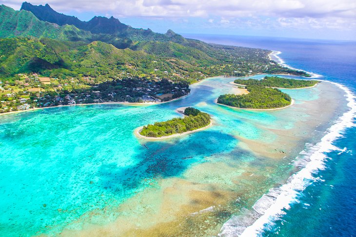 Aerial view of Rarotonga, Cook Islands