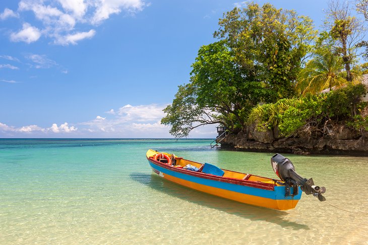 Colorful boat in Jamaica