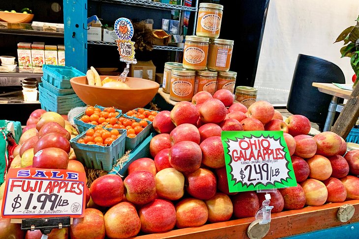 Farm produce for sale at the North Market 