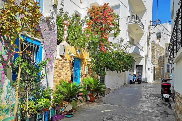 Colorful street in Bodrum's Old Town