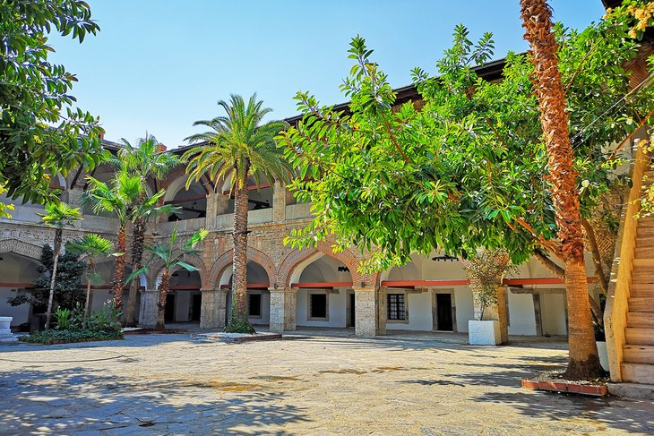 The Kervansaray building in Kusadasi's Old Town