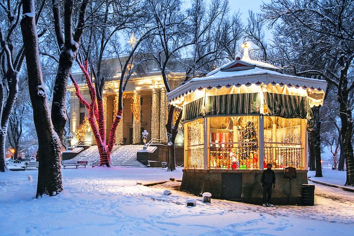 Holiday lights in Prescott, Arizona