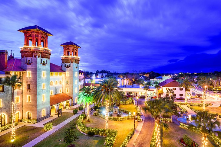 Lumières de vacances à St. Augustine, Floride