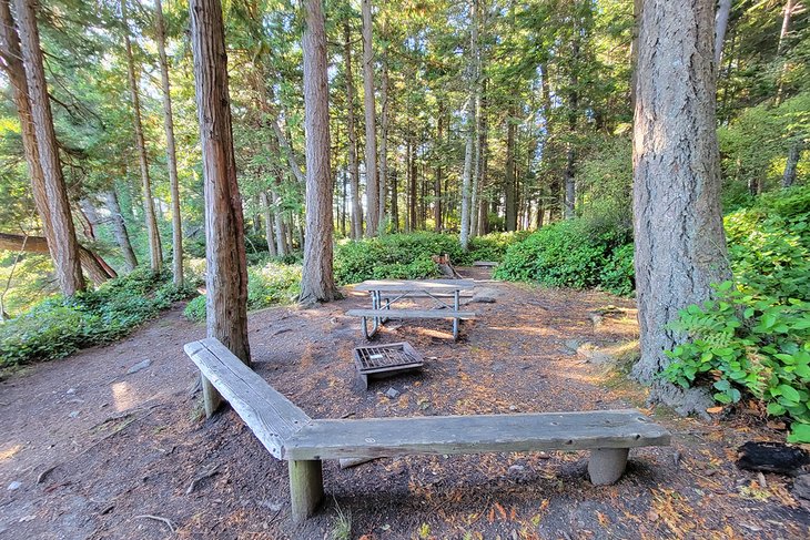 Obstruction Pass State Park primitive campsite