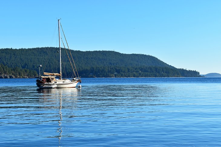 Obstruction Pass State Park shoreline