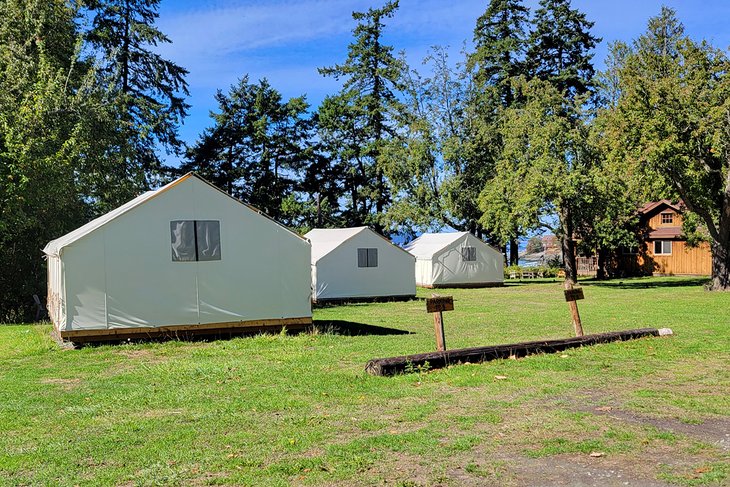Cabin tents at West Beach Resort