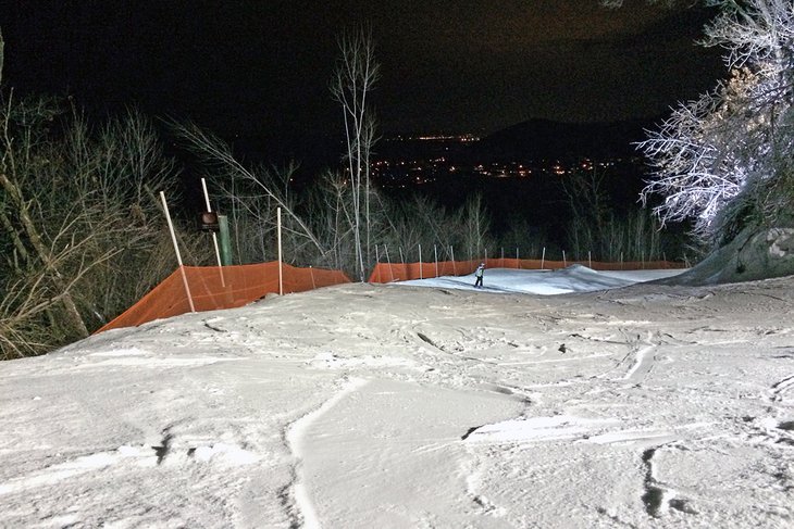 Night skiing at Mt. La Crosse Ski Area