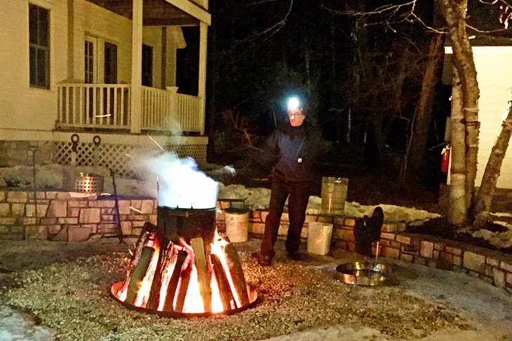 Traditional fish boil in Fish Creek