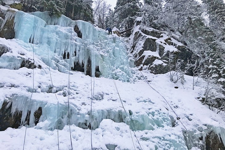 Ice climbing in Rjukan, Norway