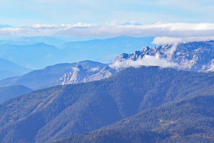 Castle Crags, seen from Mount Shasta