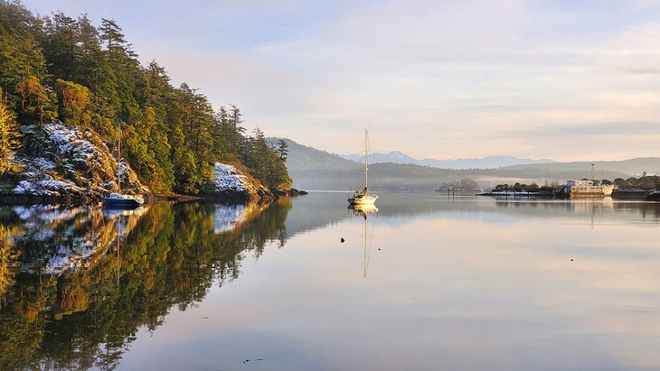 Sooke after a light snowfall in December