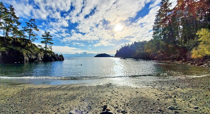 Swimming in January at Iron Mine Bay in East Sooke