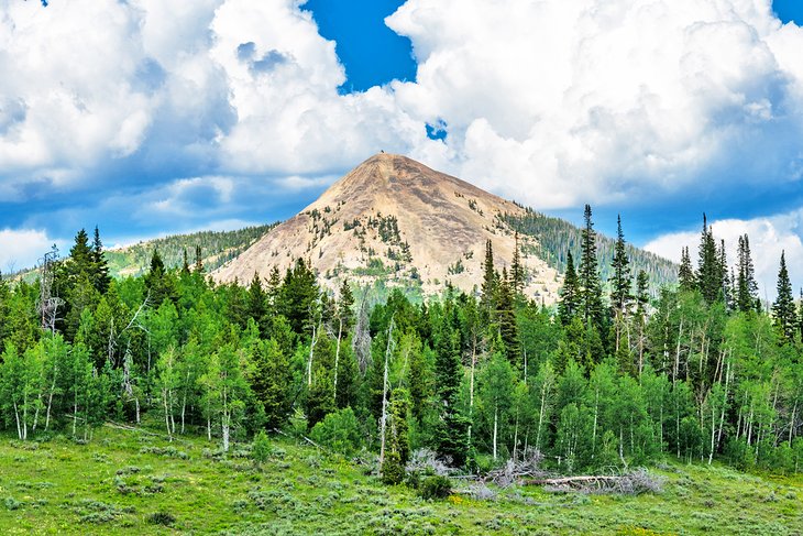 View of Hahn's Peak from Steamboat Lake State Park