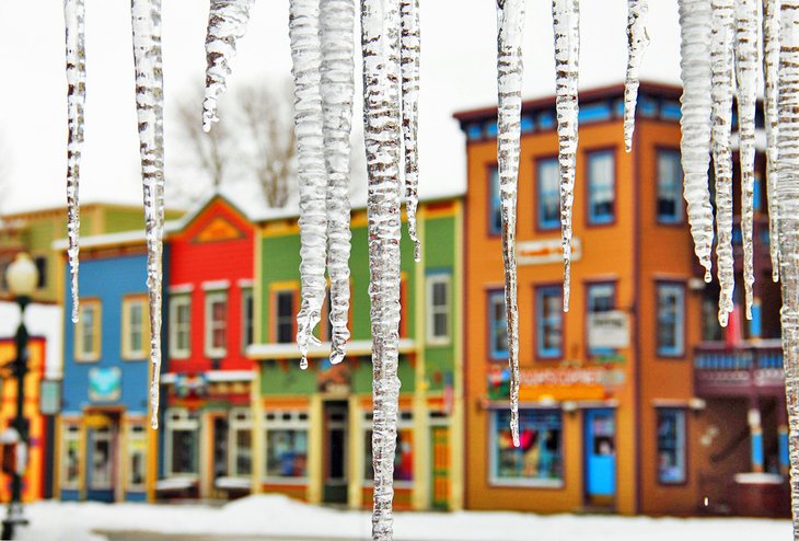 Icicles on Elk Avenue in Crested Butte