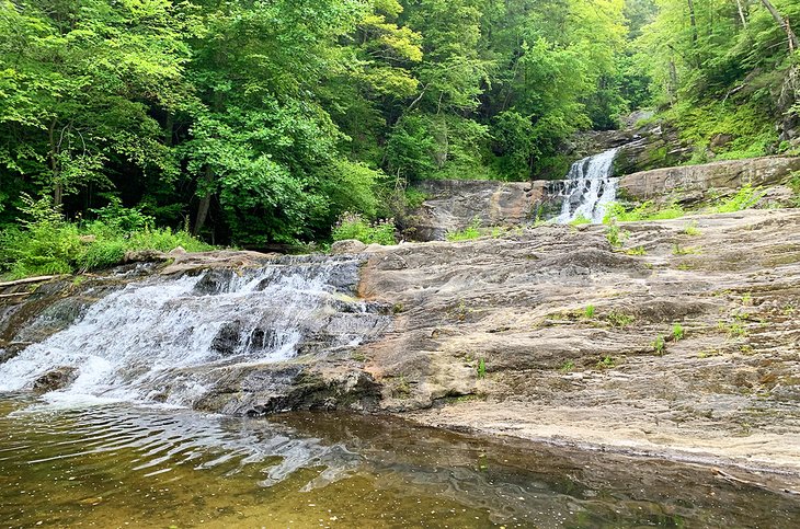 Kent Falls from the water's edge