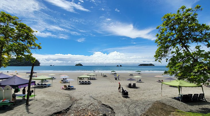 Playa Espadilla fronting the town of Manuel Antonio