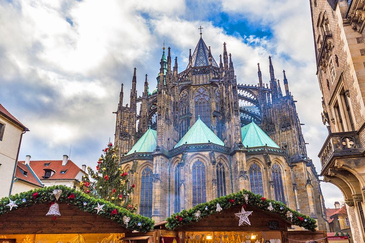 Christmas market in the Prague Castle complex