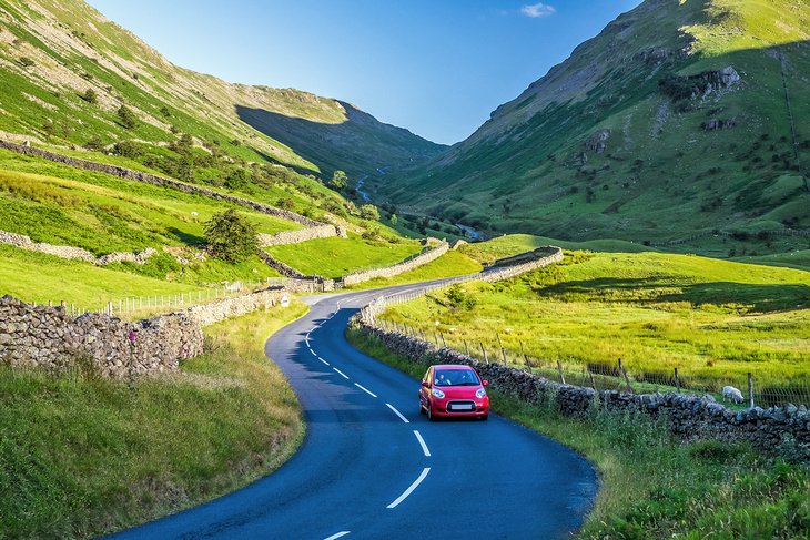 Driving through the Lake District