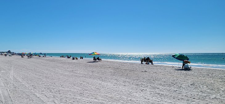 Beach umbrellas on Coquina Beach