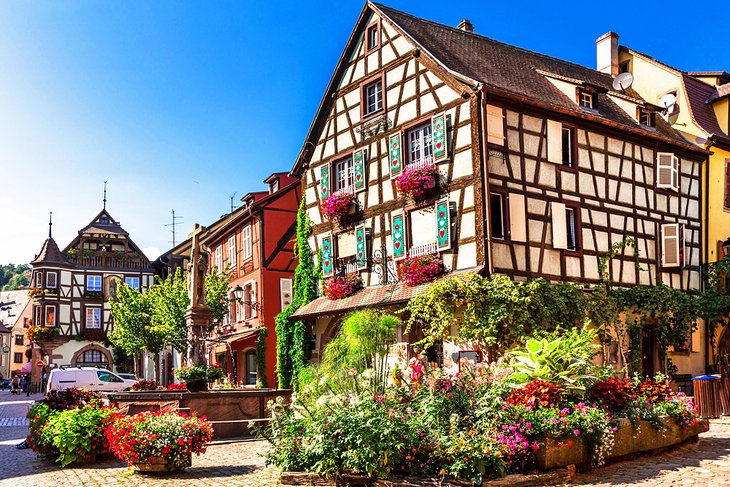 Half-timbered buildings in Kaysersberg