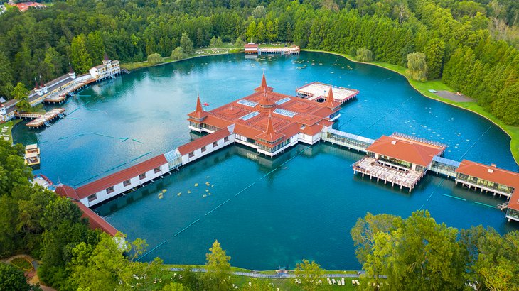 Aerial view of Lake Heviz