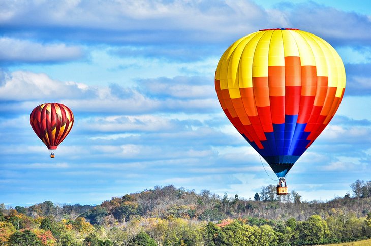 Balloons flying over Tennessee