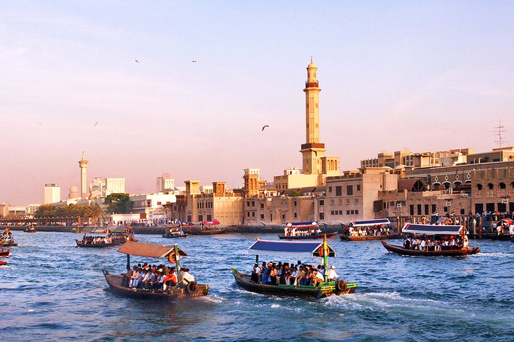 Abras cruising on Dubai Creek