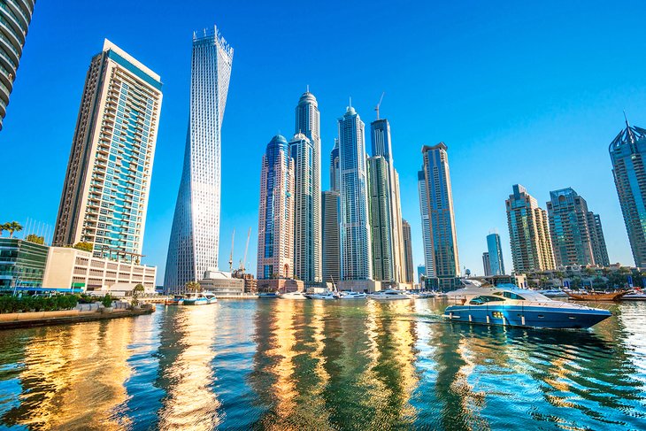 Dubai Marina at sunset