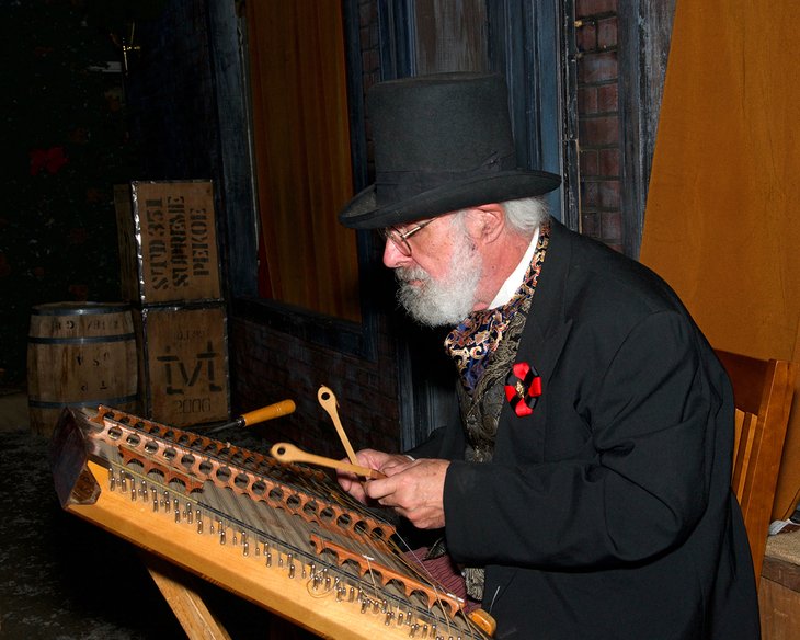 Musician at the Dickens Christmas Fair | Sheila Fitzgerald / Shutterstock.com
