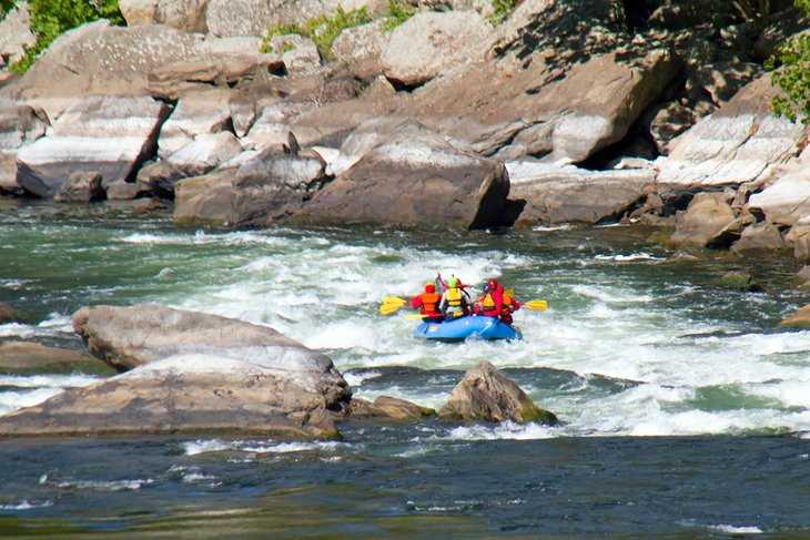 Rafting the rapids on the New River in West Virginia