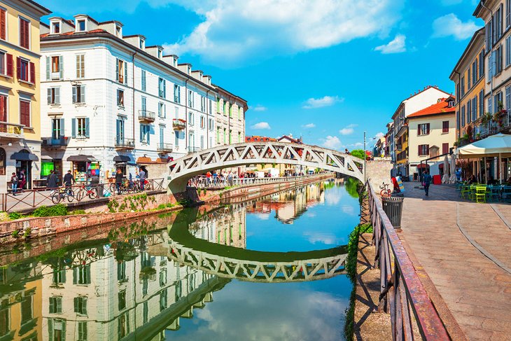 Naviglio Grande canal in Milan