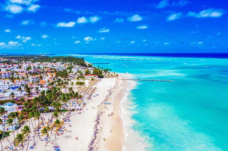 Aerial view of Bavaro Beach, Punta Cana