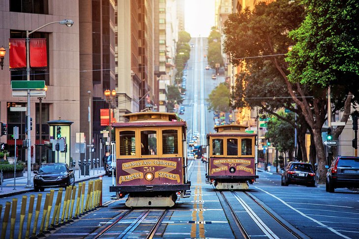 Cable cars in San Francisco