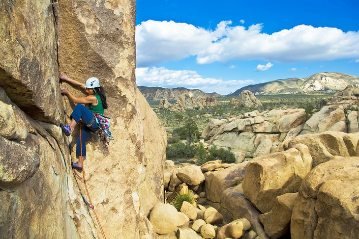 Climber in Joshua Tree National Park