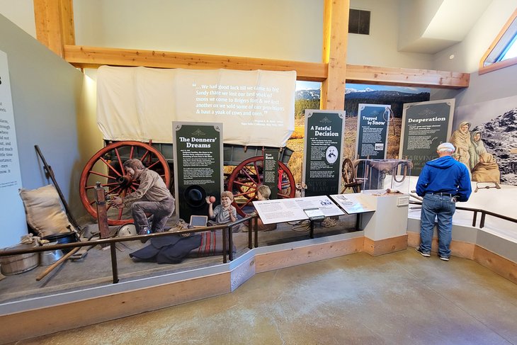 Exhibit at the Donner Memorial State Park Visitor Center