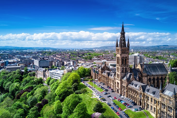 Aerial view of Glasgow, Scotland