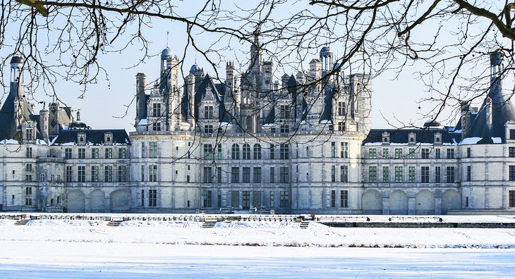 Château de Chambord in the winter