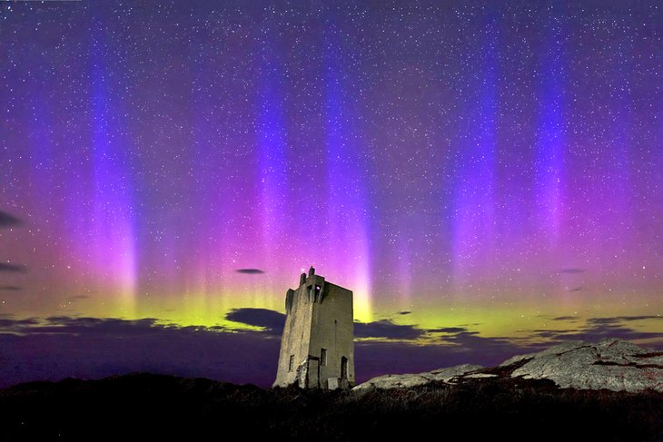 Northern lights at Malin Head