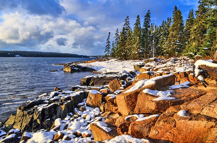 Acadia National Park in the winter