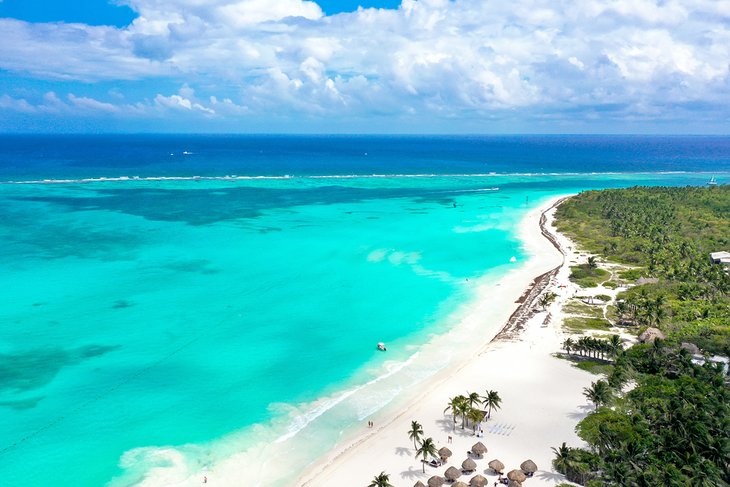 Aerial view of Playa Maroma