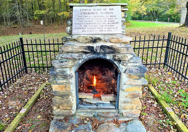 Eternal Flame at the start of the Cherokee Trail of Tears