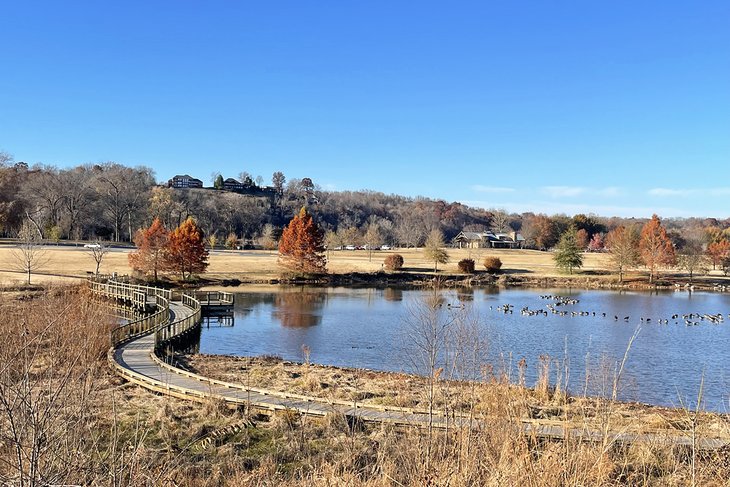 Fishing pond at Liberty Park