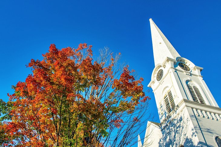 Main Street in Autumn, Manchester, VT