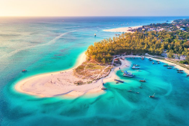 Aerial view of Zanzibar