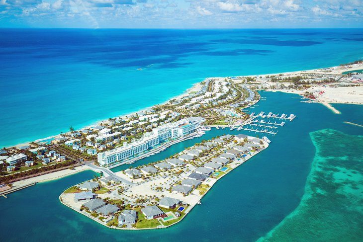 Aerial view of Bimini, The Bahamas