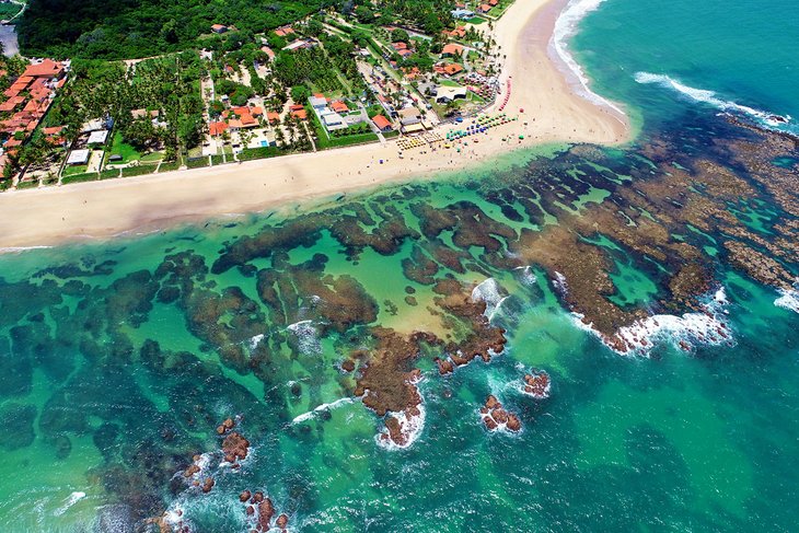 Aerial view of Porto de Galinhas